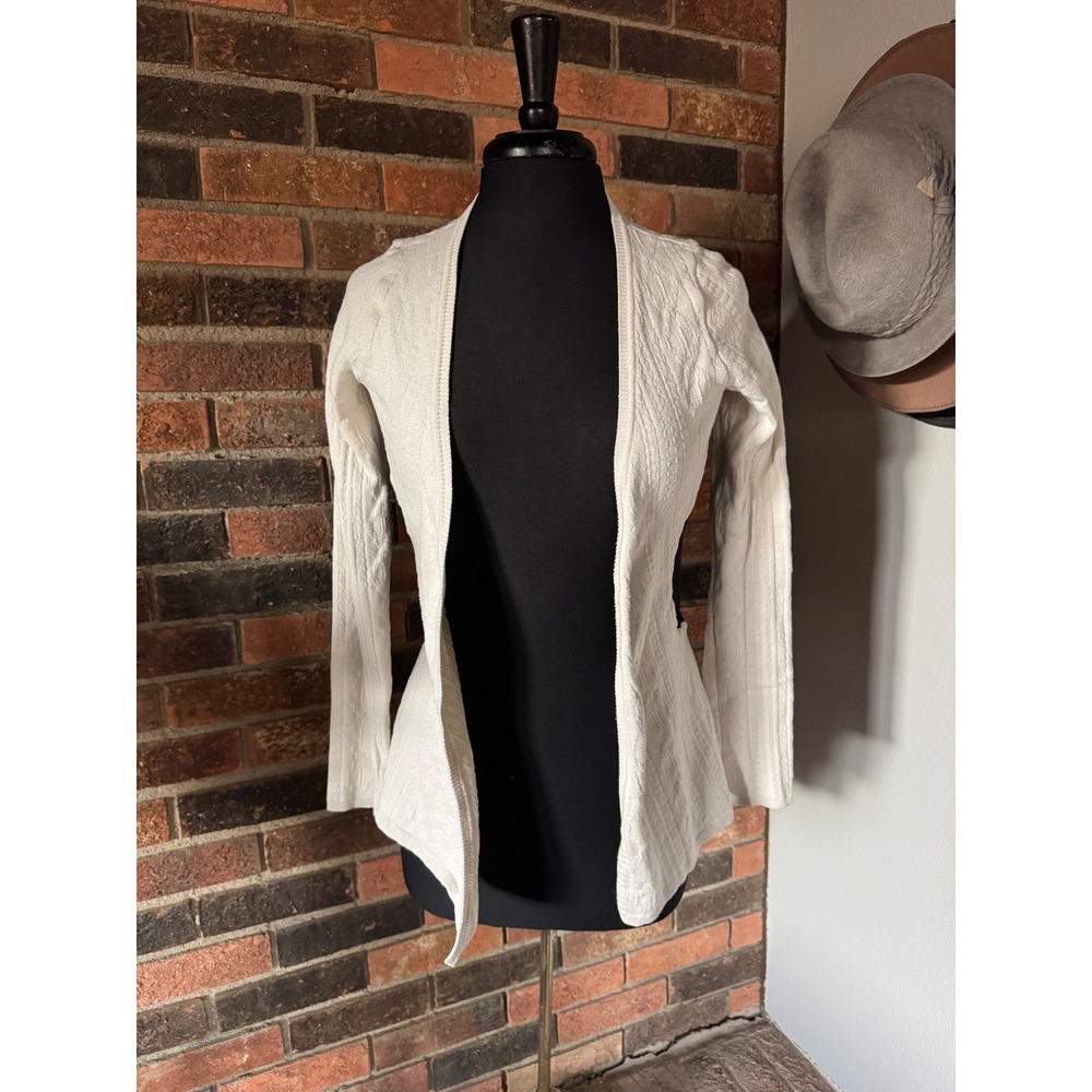 Anthropologie Moth Cardigan Sweater‎ Open Front Textured Knit Women's S
